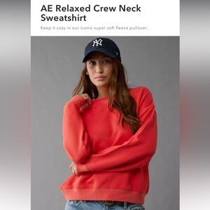 New! AE Relaxed Crew Neck Sweatshirt - XS